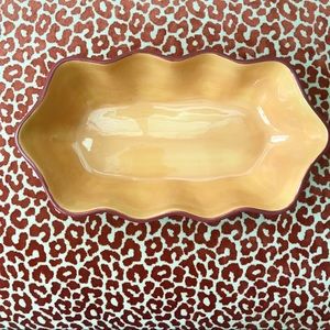 Vintage Dining - Gail Pittman Sienna Ruffled Oval Serving Bowl EUC Vintage Dining - Gail Pittman Sienna Ruffled Oval Serving Bowl EUC
